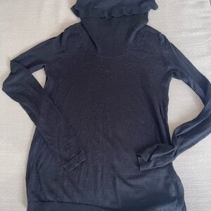 BCBGMaxAzria Elegant Black Cowl Neck Sweater